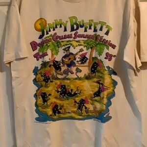 Vintage Jimmy Buffet Domino College Summer Session Tour Shirt Size Large NWOT